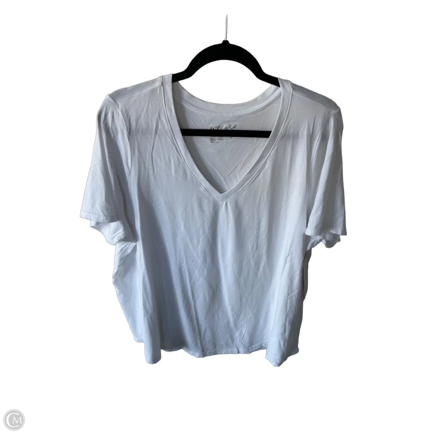 Top Short Sleeve Basic By Terra & Sky In White, Size: 1x