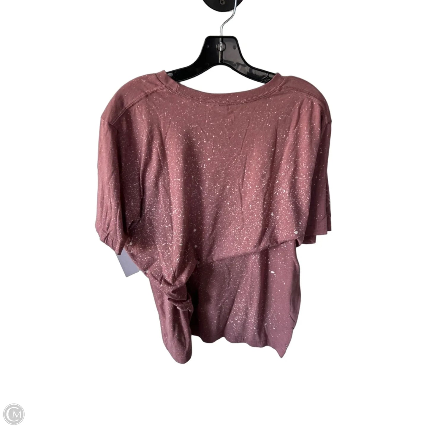 Top Short Sleeve Basic By Canvas In Pink & White, Size: 2x