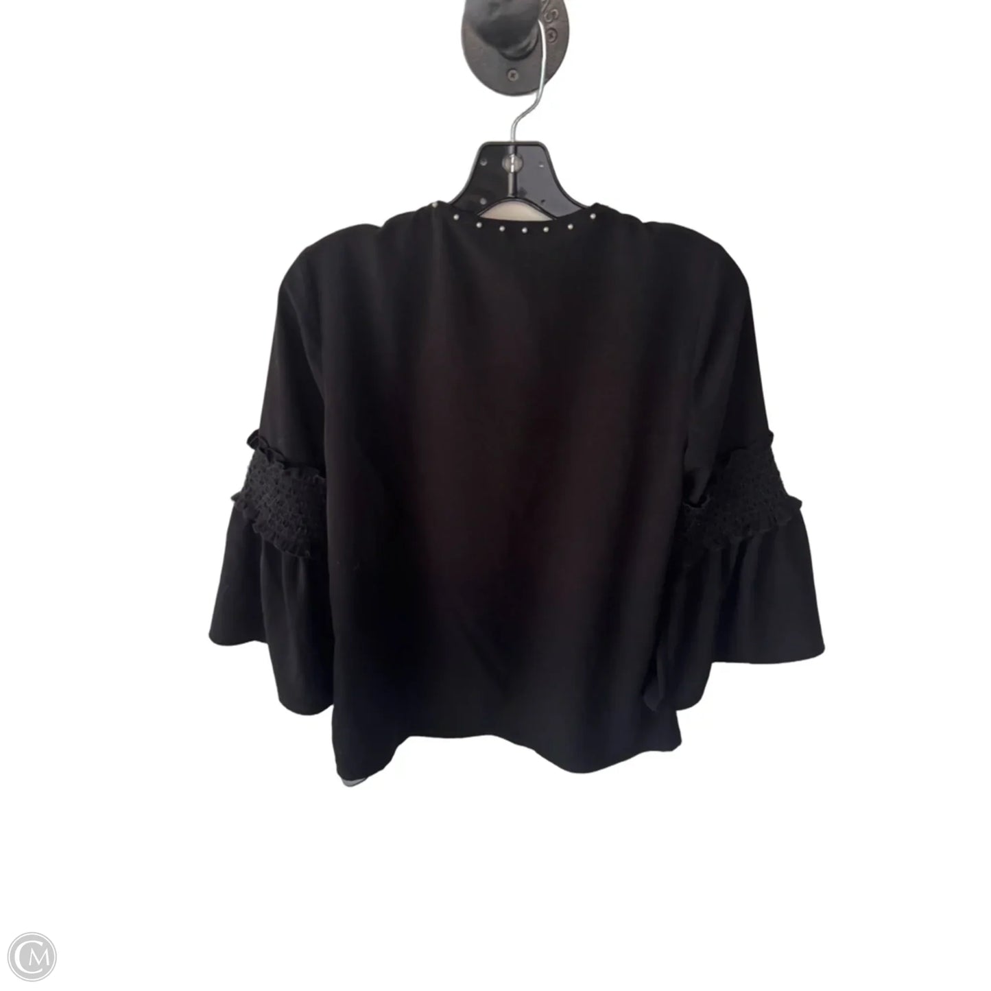 Top 3/4 Sleeve Designer By Karl Lagerfeld In Black & White, Size: Xs