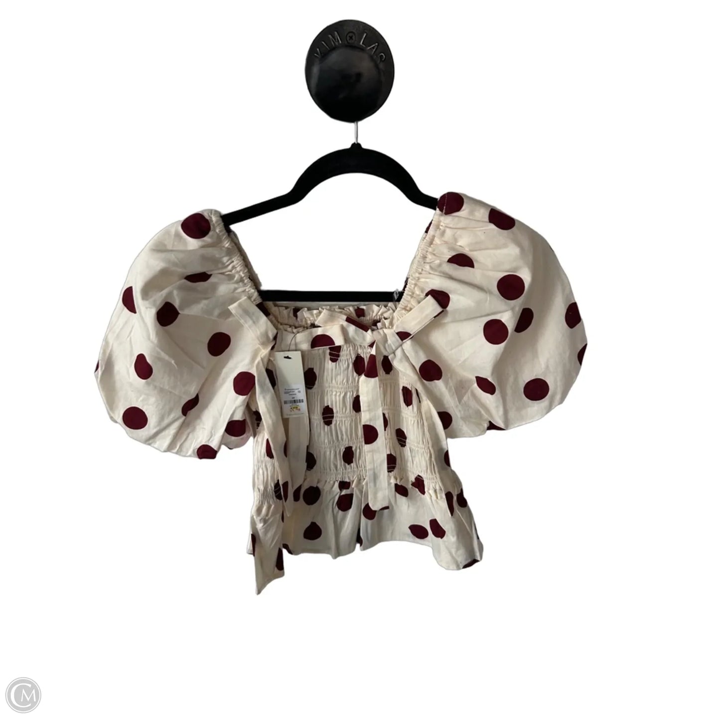 Top Short Sleeve By Francesca’s In Red & Tan, Size: Xs