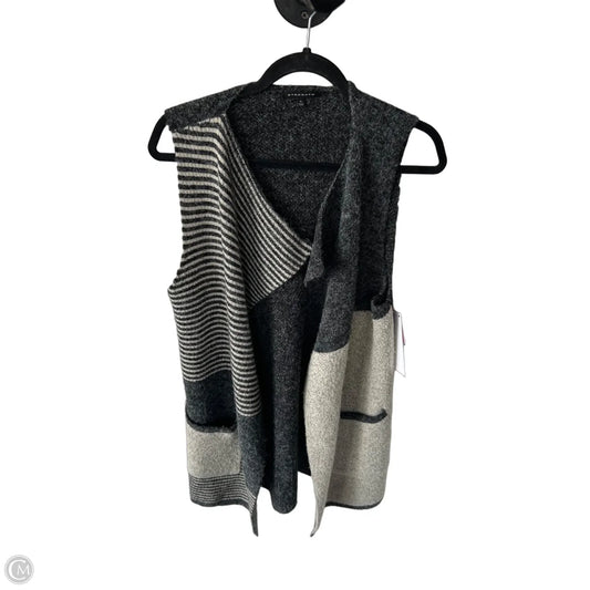 Vest Sweater By Staccato In Grey & Tan, Size: M