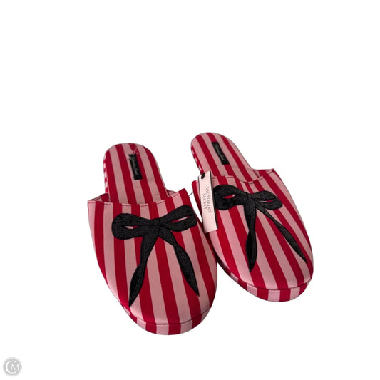 Slippers By Victorias Secret In Pink & Red, Size: 7