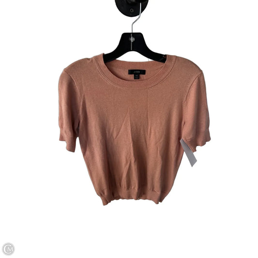 Sweater Short Sleeve By J. Crew In Tan, Size: Xs