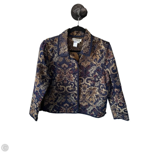 Blazer By Coldwater Creek In Blue & Gold, Size: M
