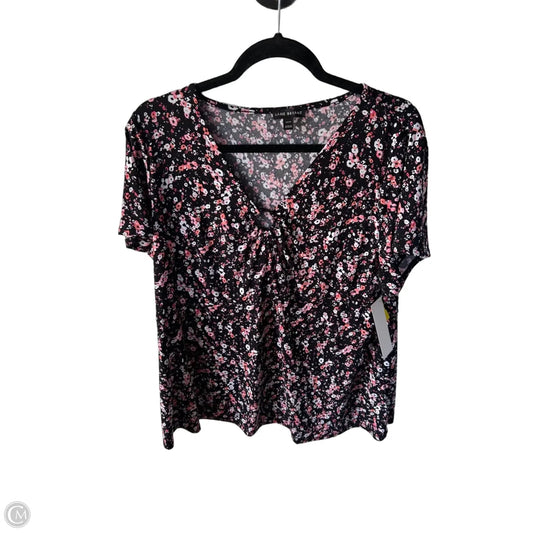 Top Short Sleeve By Lane Bryant In Black & Orange, Size: 1x