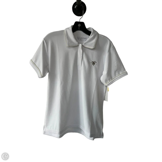 Athletic Top Short Sleeve By Cma In White, Size: M