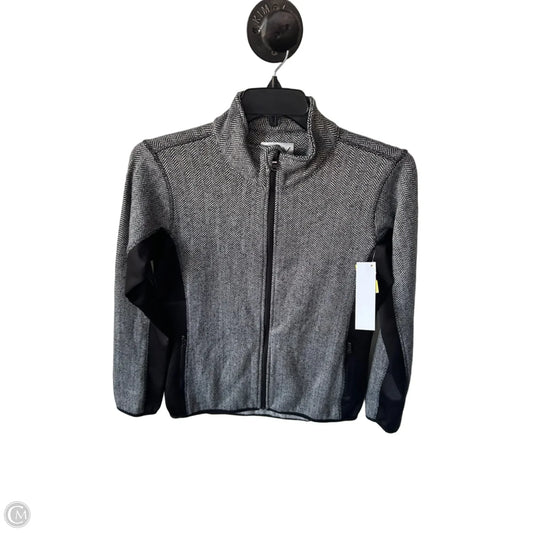 Athletic Jacket By Marc New York In Black & Grey, Size: M