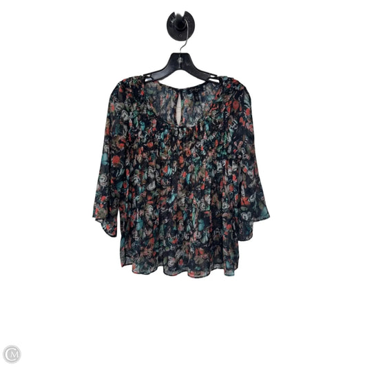 Top 3/4 Sleeve By Jessica Simpson In Green & Orange, Size: S