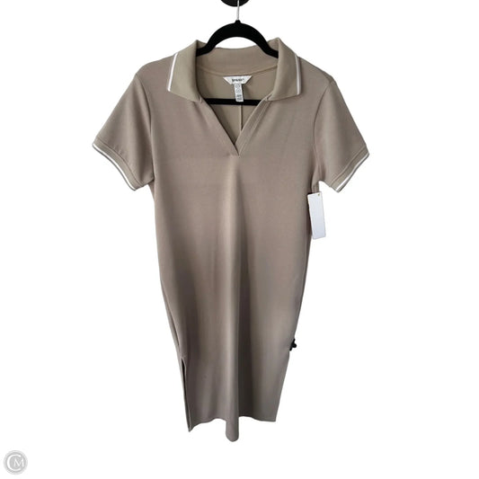 Dress Casual Midi By Spanx In Tan & White, Size: L