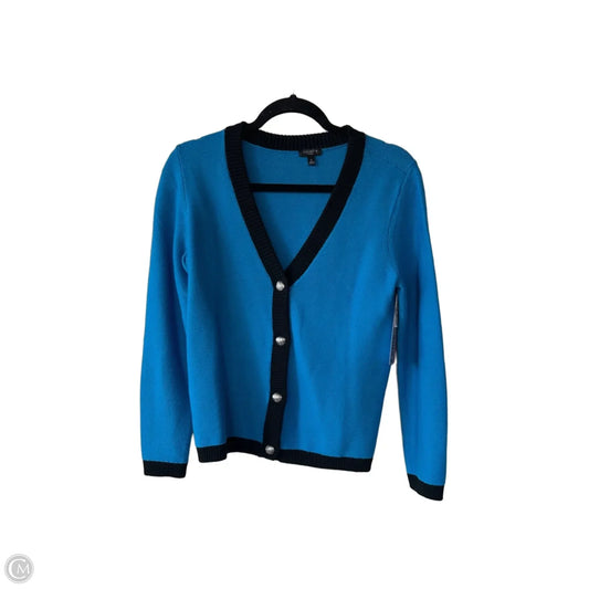 Sweater Cardigan By Talbots In Black & Blue, Size: Sp