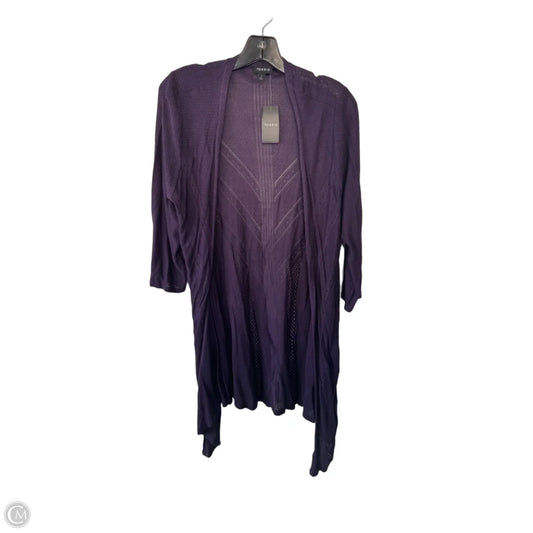 Sweater Cardigan By Torrid In Purple, Size: 1x