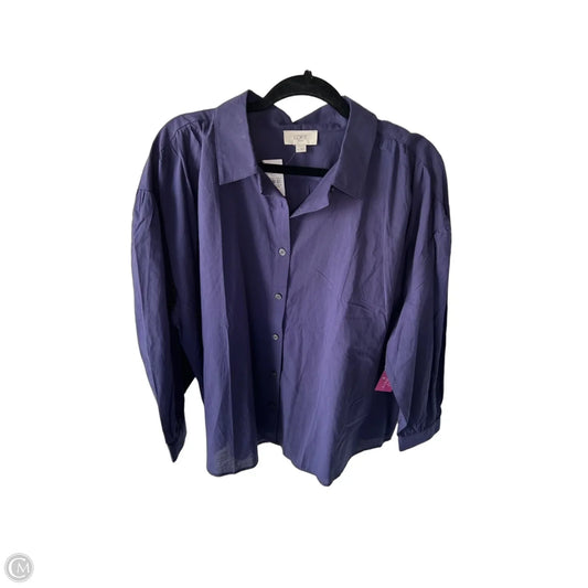 Top Long Sleeve By Loft In Purple, Size: Xl