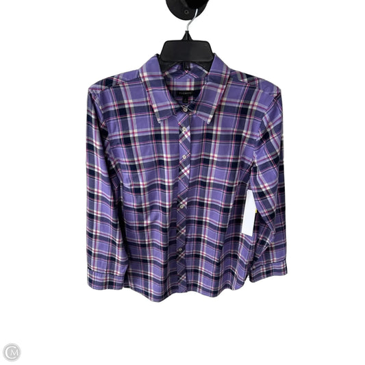 Top Long Sleeve By Talbots In Pink & Purple, Size: L