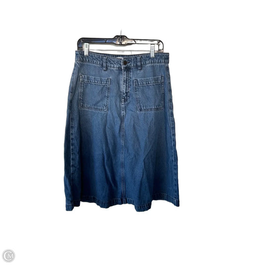 Skirt Midi By Liz Claiborne In Blue Denim, Size: 6