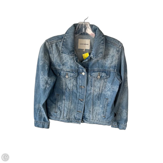 Jacket Denim By Lucky Brand In Blue Denim, Size: M