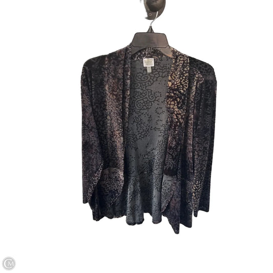 Cardigan By Curio In Black & Brown, Size: 2x
