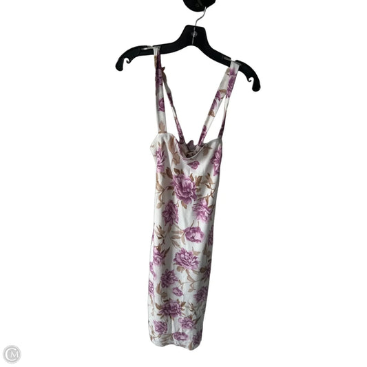 Dress Party Midi By Abercrombie And Fitch In Purple & White, Size: Mp