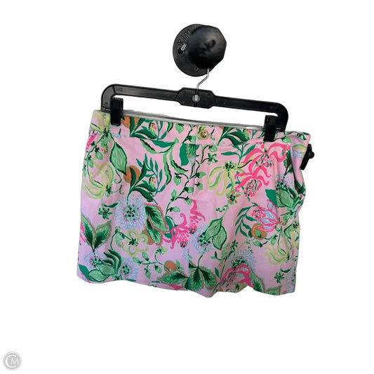 Skirt Designer By Lilly Pulitzer In Green & Pink, Size: 8