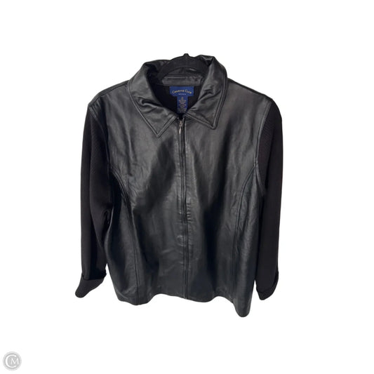 Jacket Moto By Charter Club In Black, Size: 1x