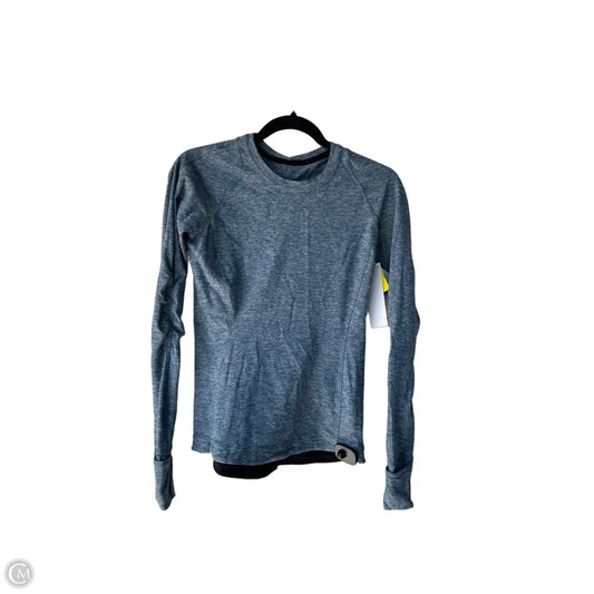 Athletic Top Long Sleeve Crewneck By Lululemon In Blue, Size: S