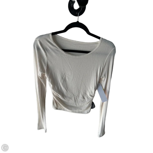 Athletic Top Long Sleeve Crewneck By Alo In Cream, Size: S