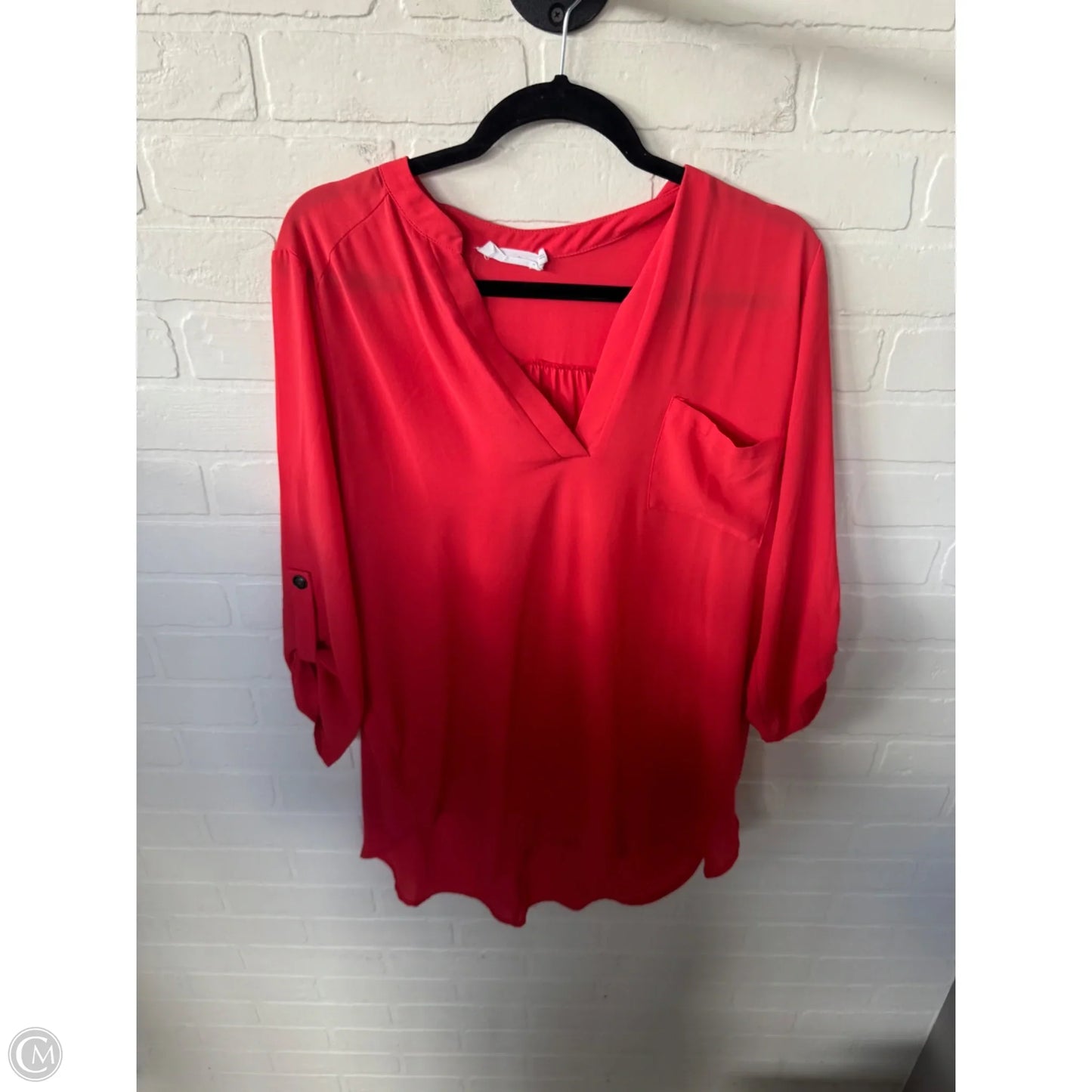 Top Long Sleeve By All In Favor In Orange, Size: L