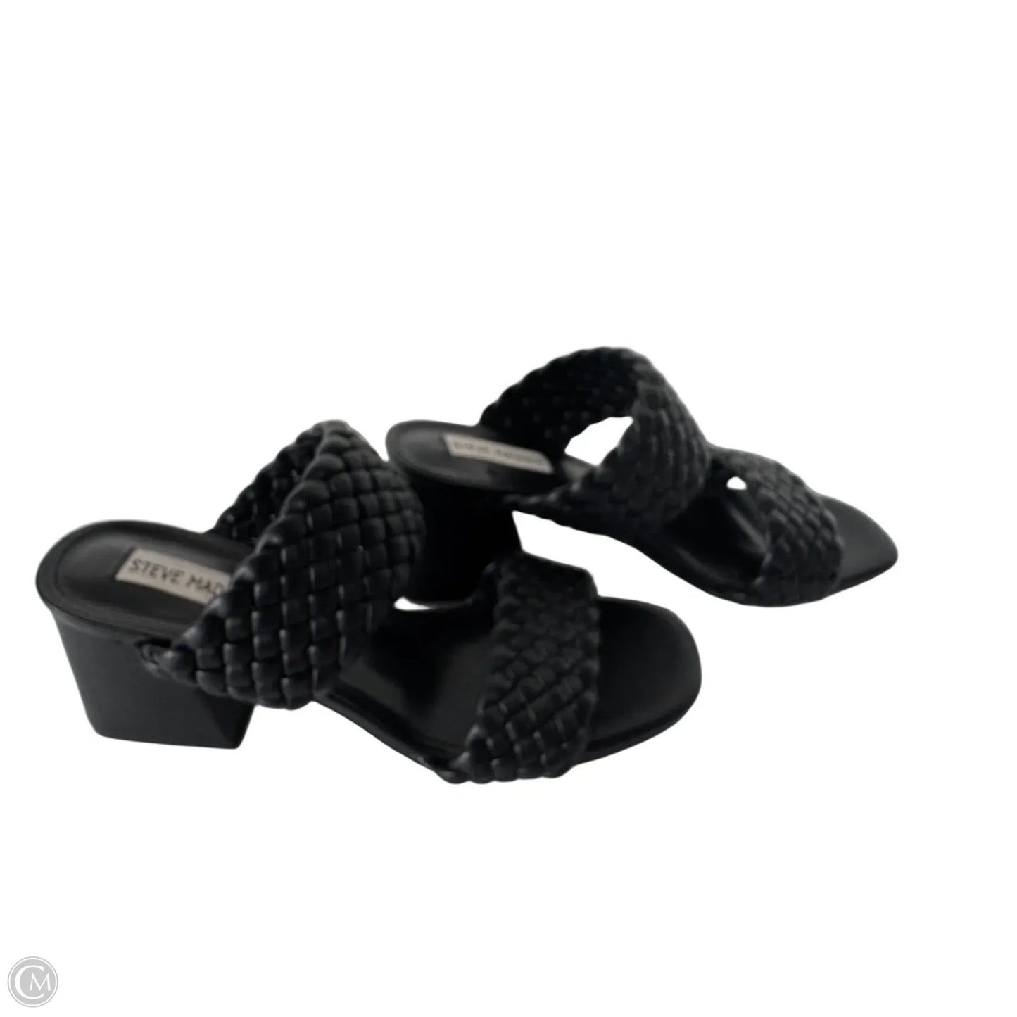 Sandals Heels Block By Steve Madden In Black, Size: 9