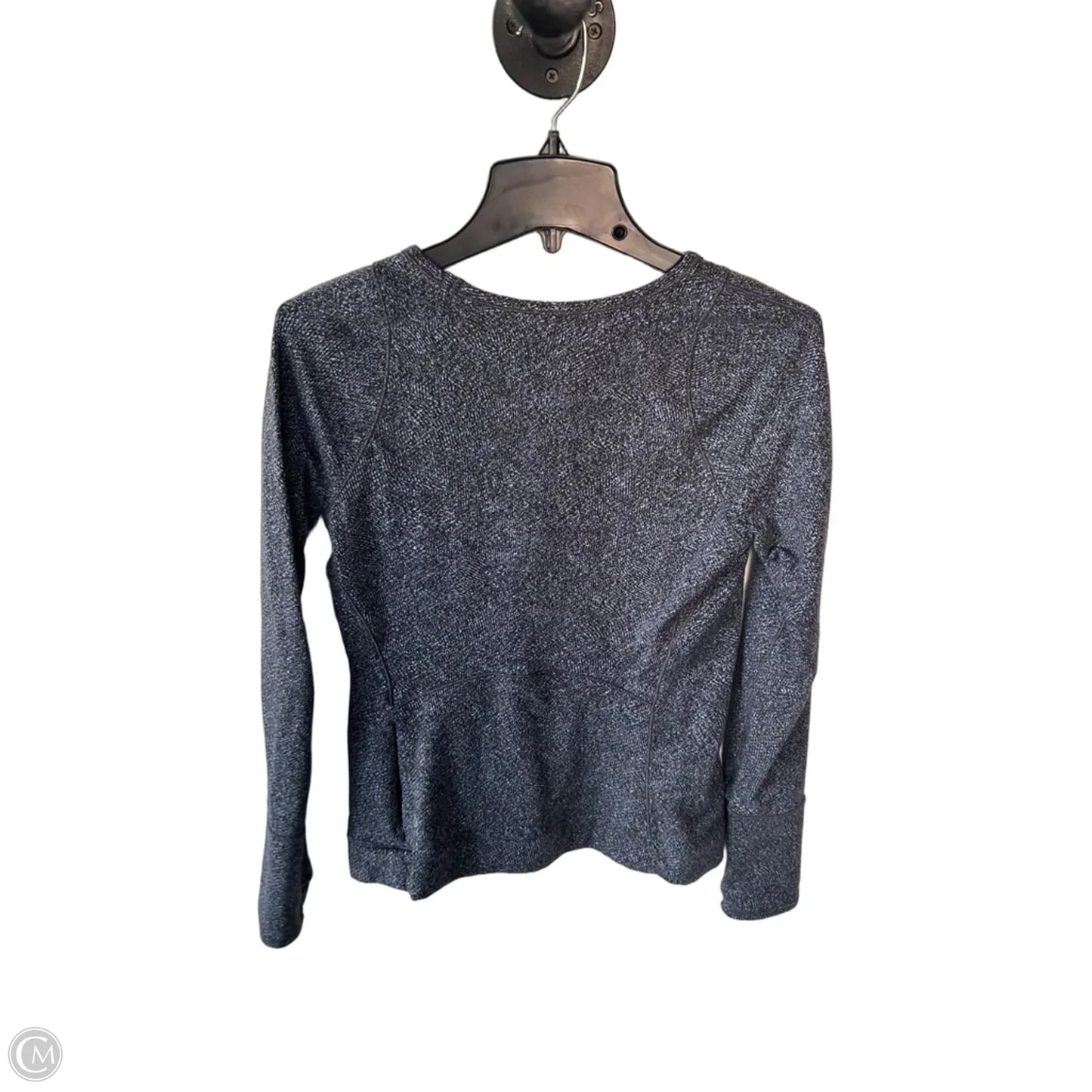 Athletic Top Long Sleeve Crewneck By Lululemon In Black & Blue, Size: 8