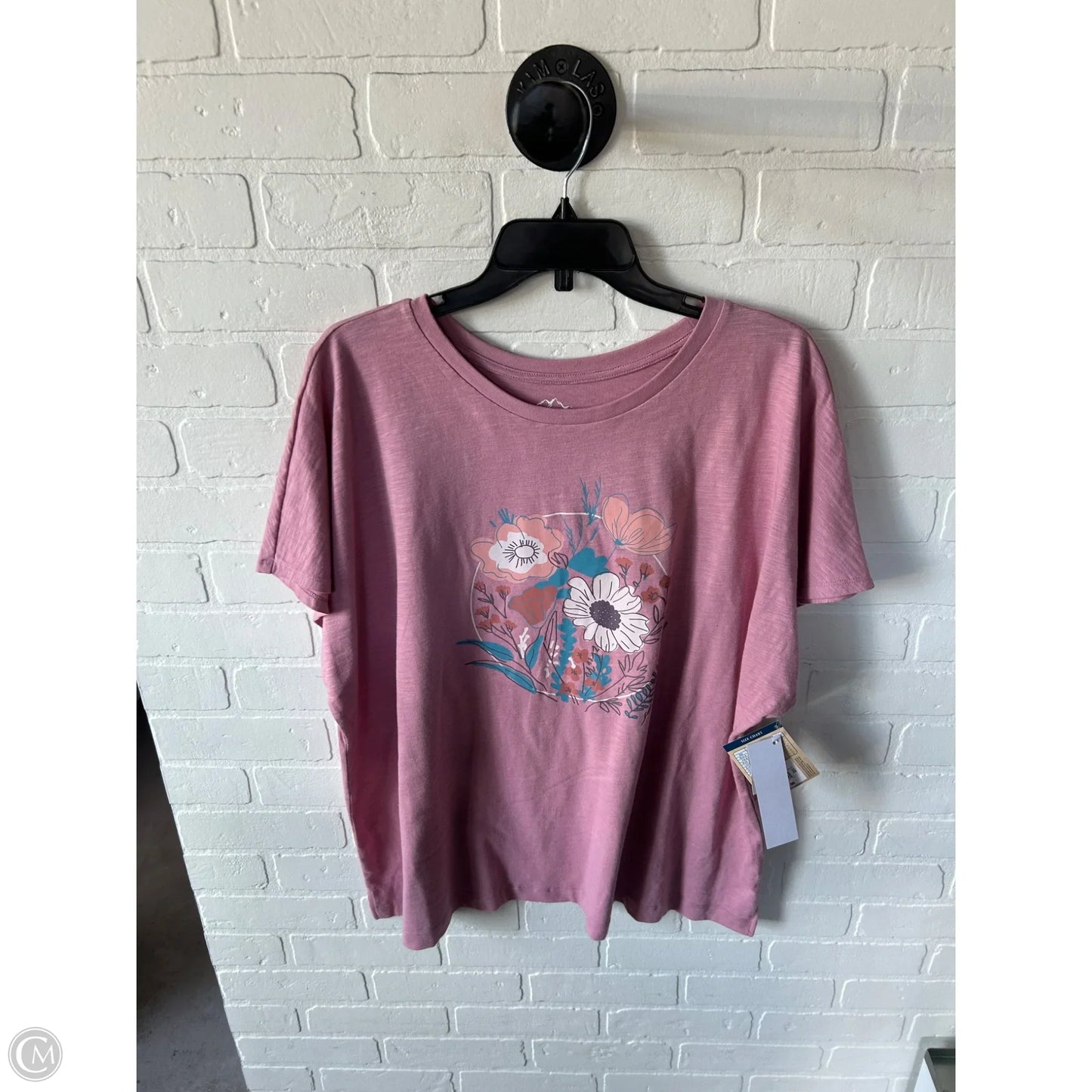 Top Short Sleeve By Clothes Mentor In Pink, Size: 2x