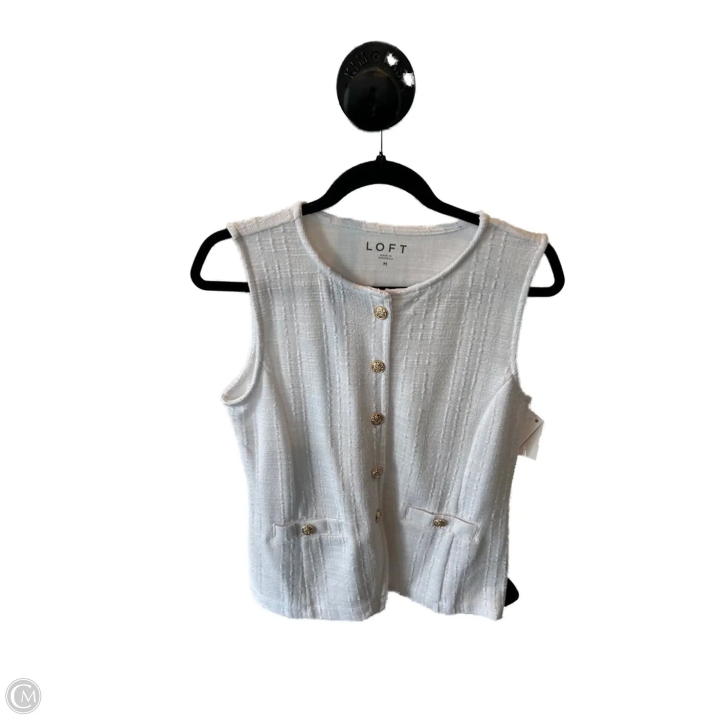Vest Other By Loft In White, Size: M