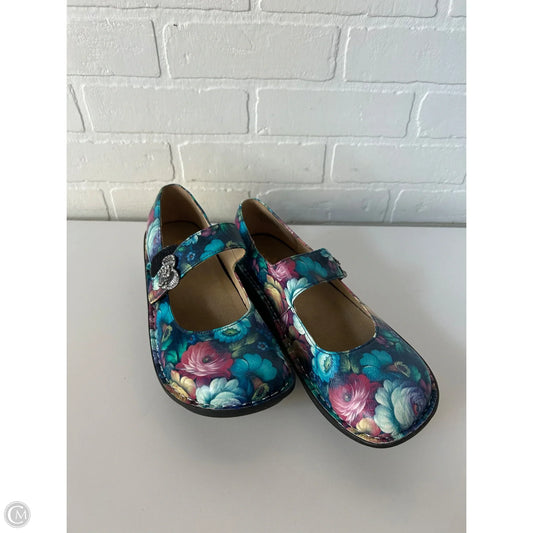 Shoes Flats By Alegria In Blue & Pink, Size: 9.5