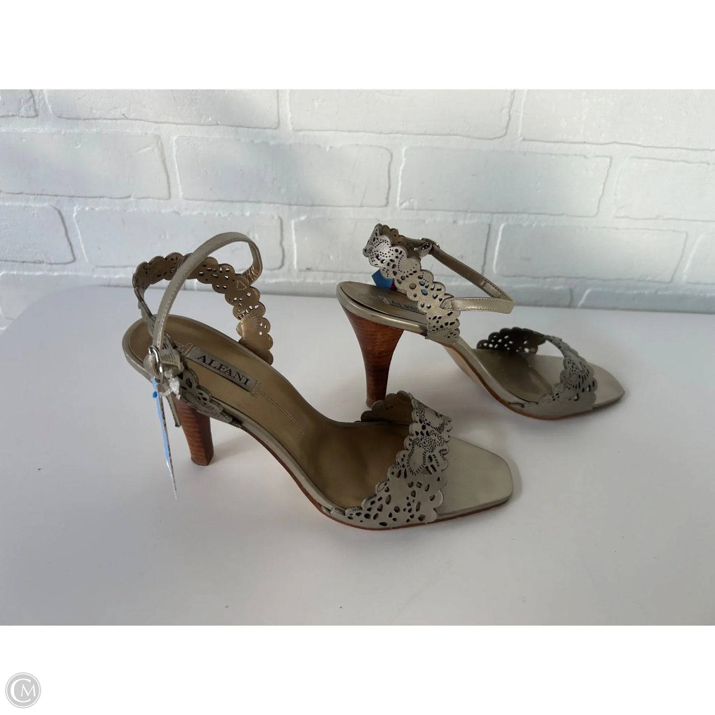 Sandals Heels Block By Alfani In Gold, Size: 8.5