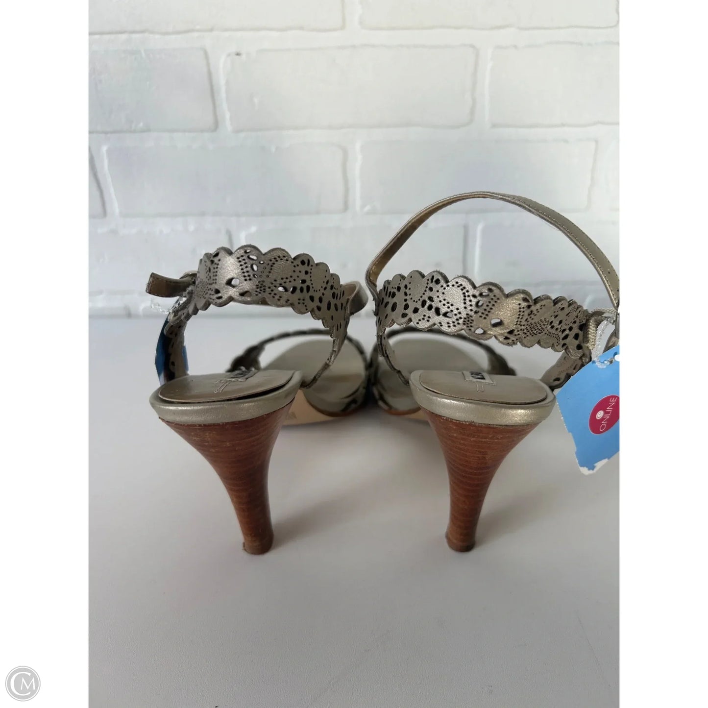 Sandals Heels Block By Alfani In Gold, Size: 8.5