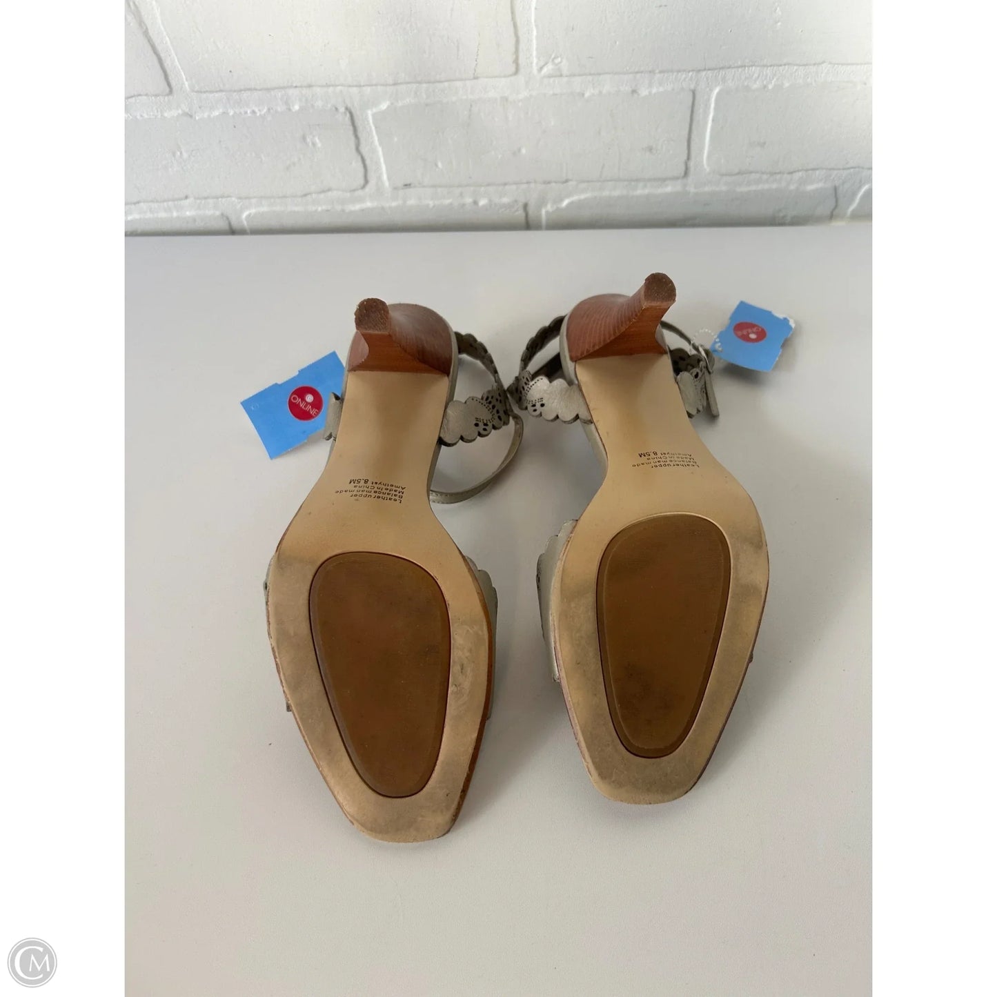 Sandals Heels Block By Alfani In Gold, Size: 8.5