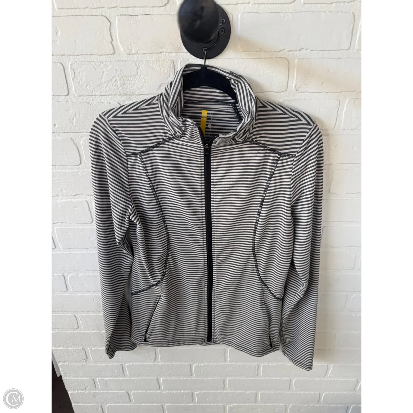 Athletic Top Long Sleeve Collar By Lole In Grey & Tan, Size: M