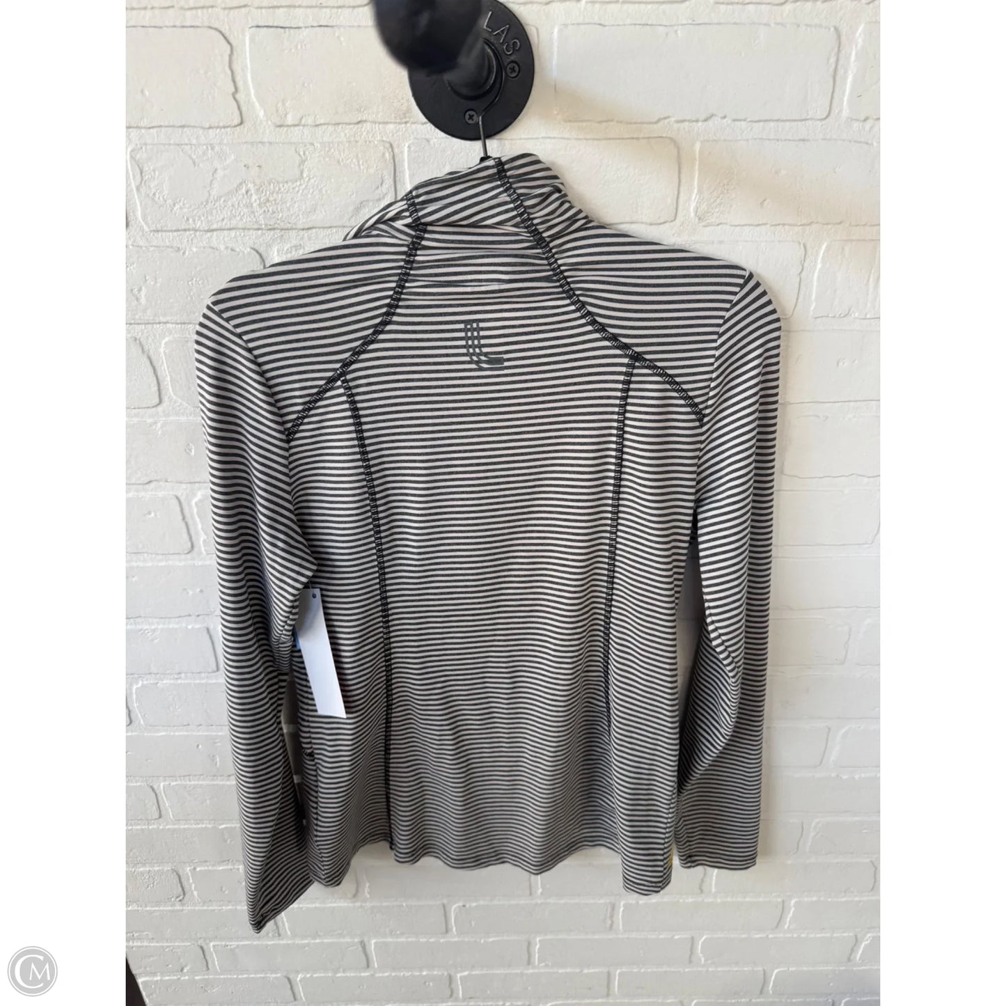 Athletic Top Long Sleeve Collar By Lole In Grey & Tan, Size: M