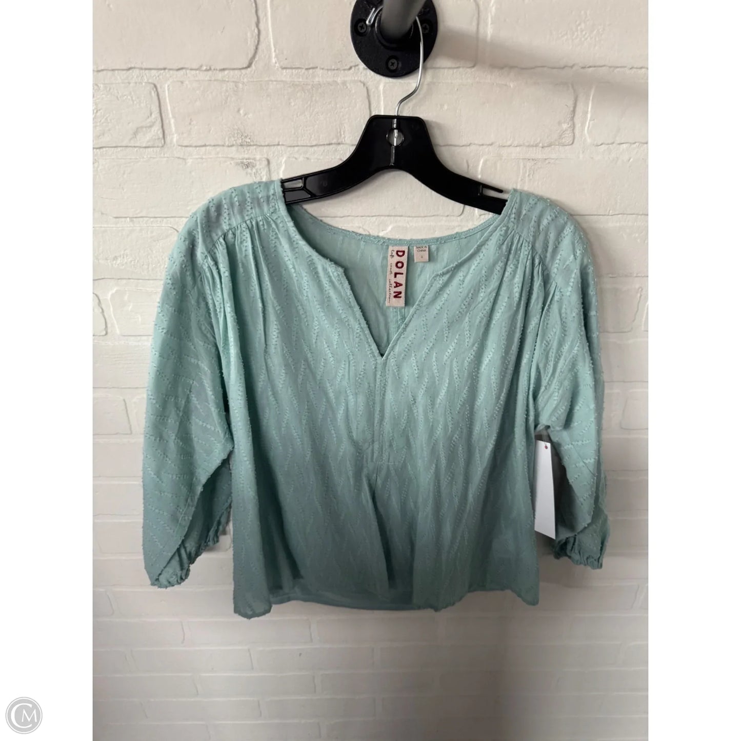 Top Long Sleeve By Dolan Left Coast In Blue, Size: S
