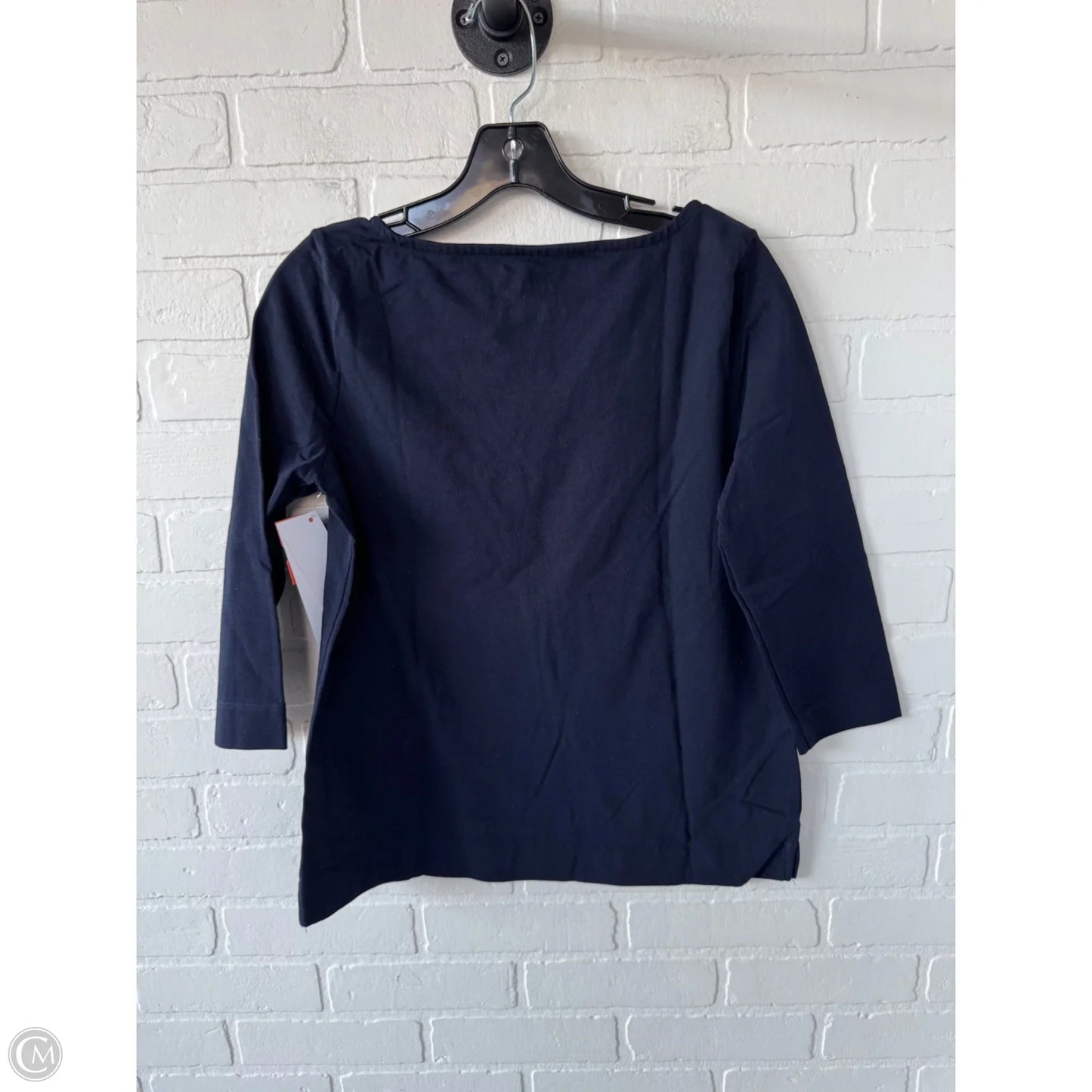 Top 3/4 Sleeve Basic By Talbots In Navy, Size: Mp
