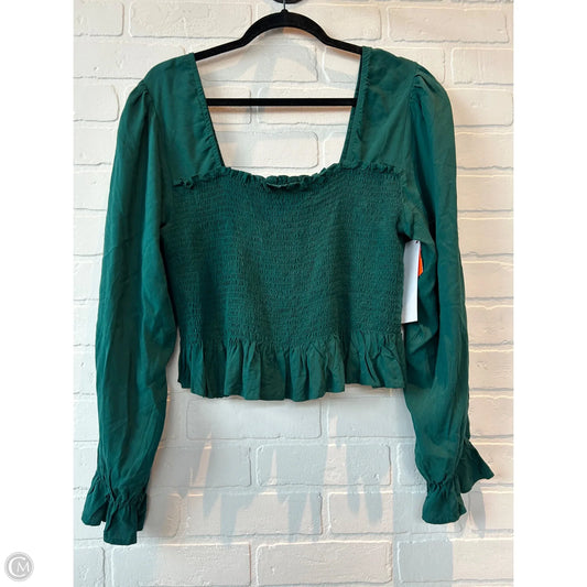Top Long Sleeve By Bp In Green, Size: Xl