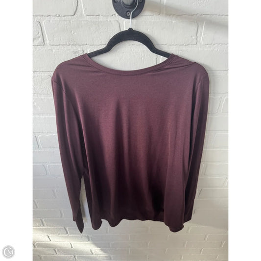 Athletic Top Long Sleeve Crewneck By Zella In Red, Size: Xxl