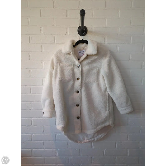 Jacket Fleece By Old Navy In Cream, Size: Xs