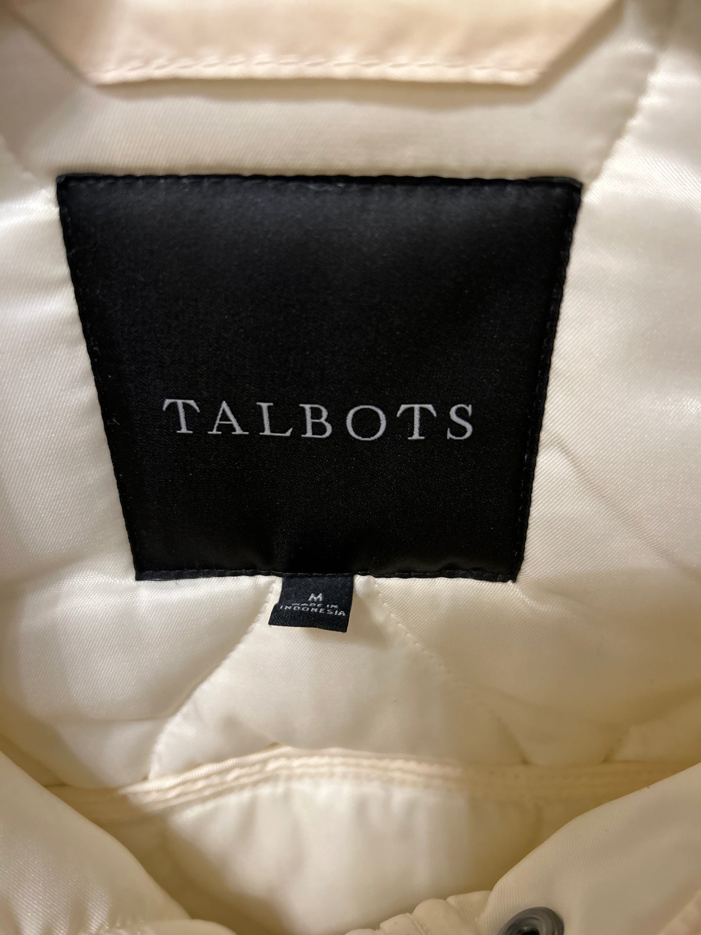 Vest Puffer & Quilted By Talbots In Cream, Size: M