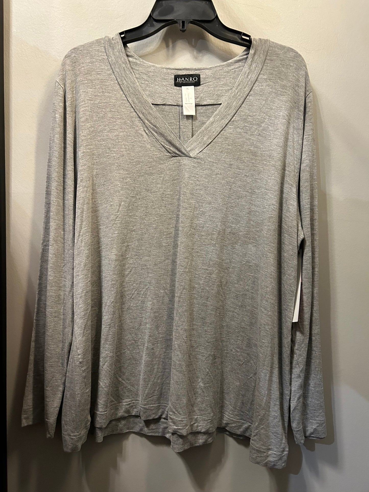 Top Long Sleeve Basic By hanro In Grey, Size: Xl
