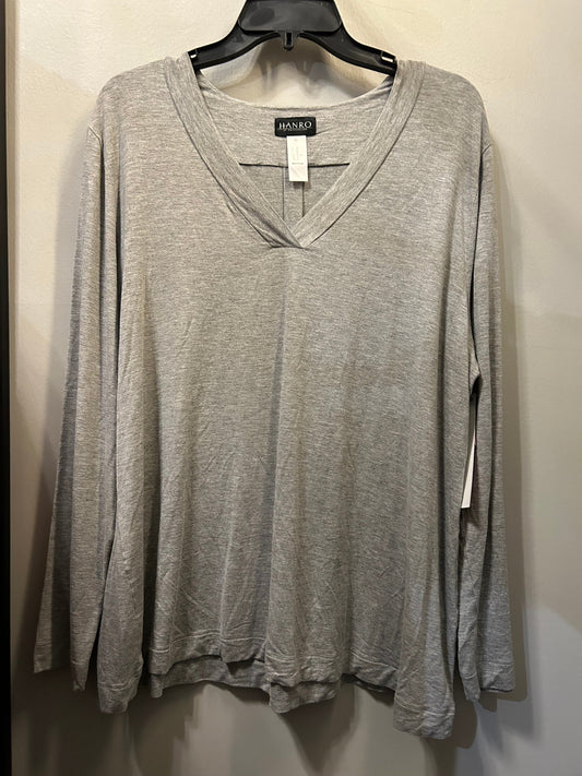 Top Long Sleeve Basic By hanro In Grey, Size: Xl