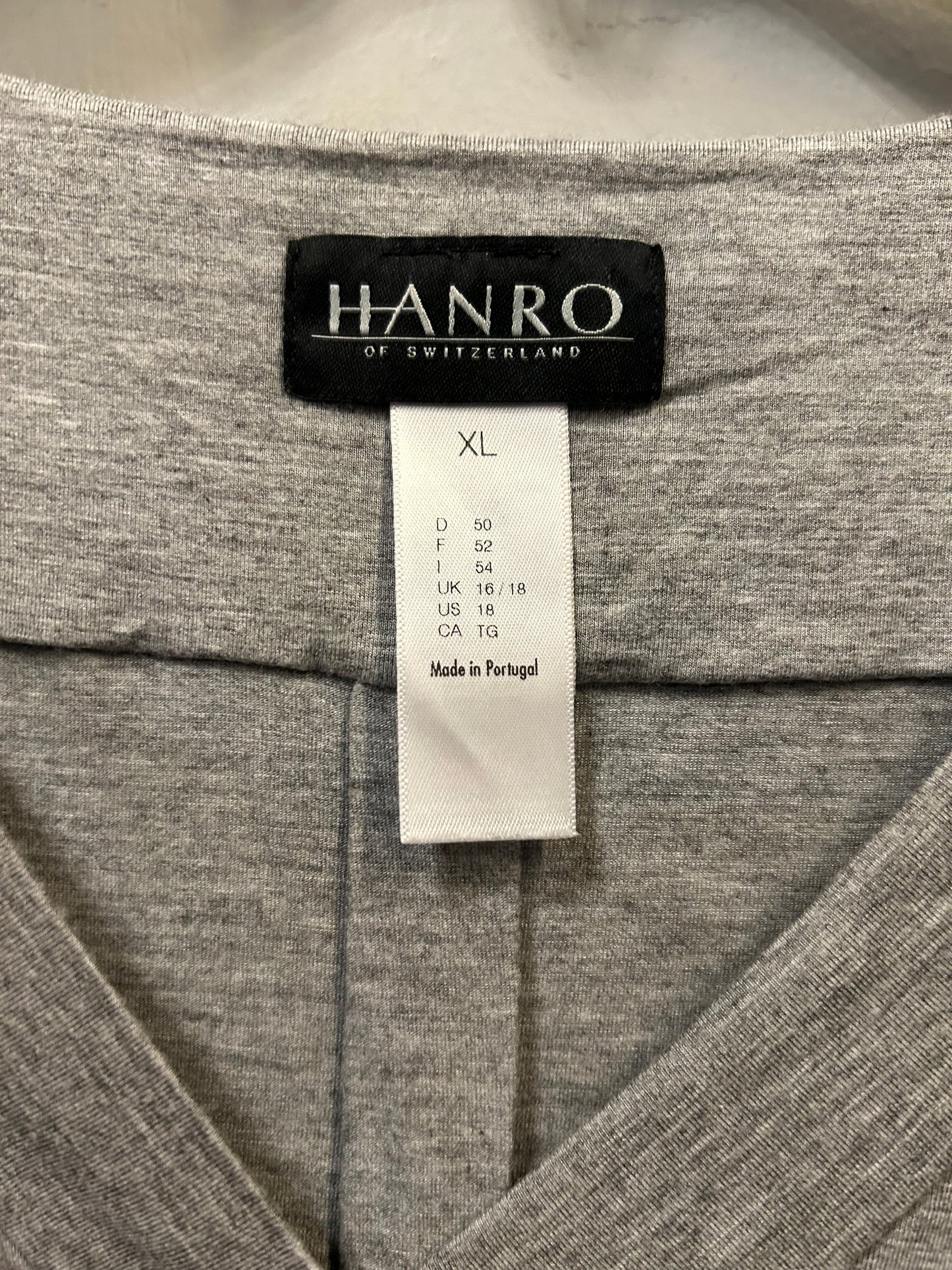 Top Long Sleeve Basic By hanro In Grey, Size: Xl