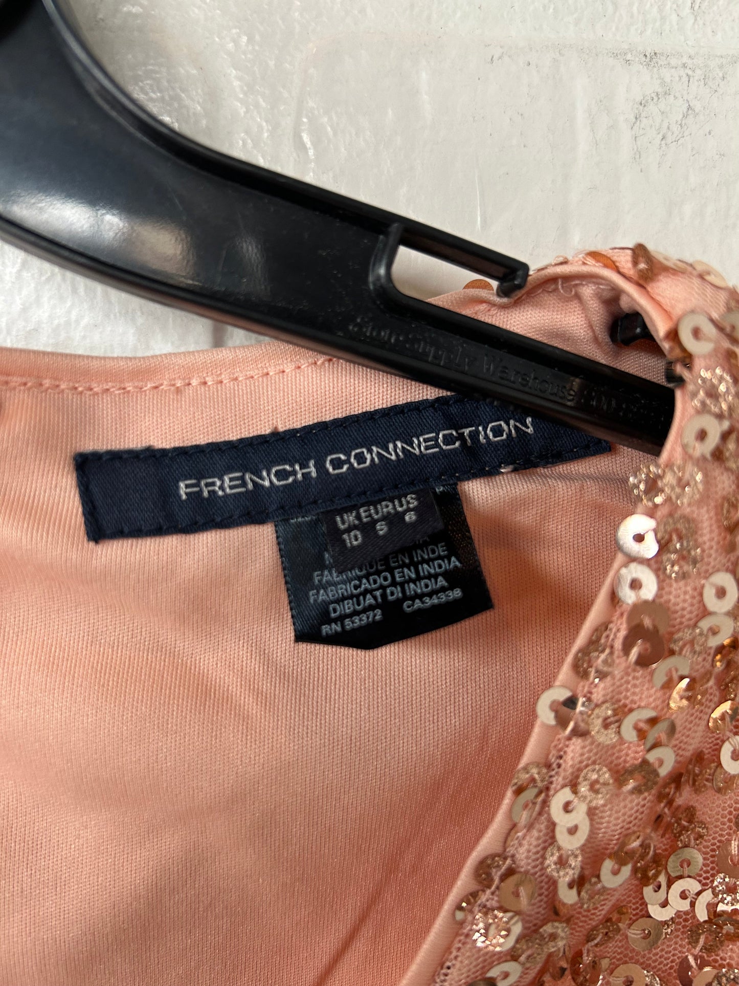 Dress Party Short By French Connection In Peach, Size: S