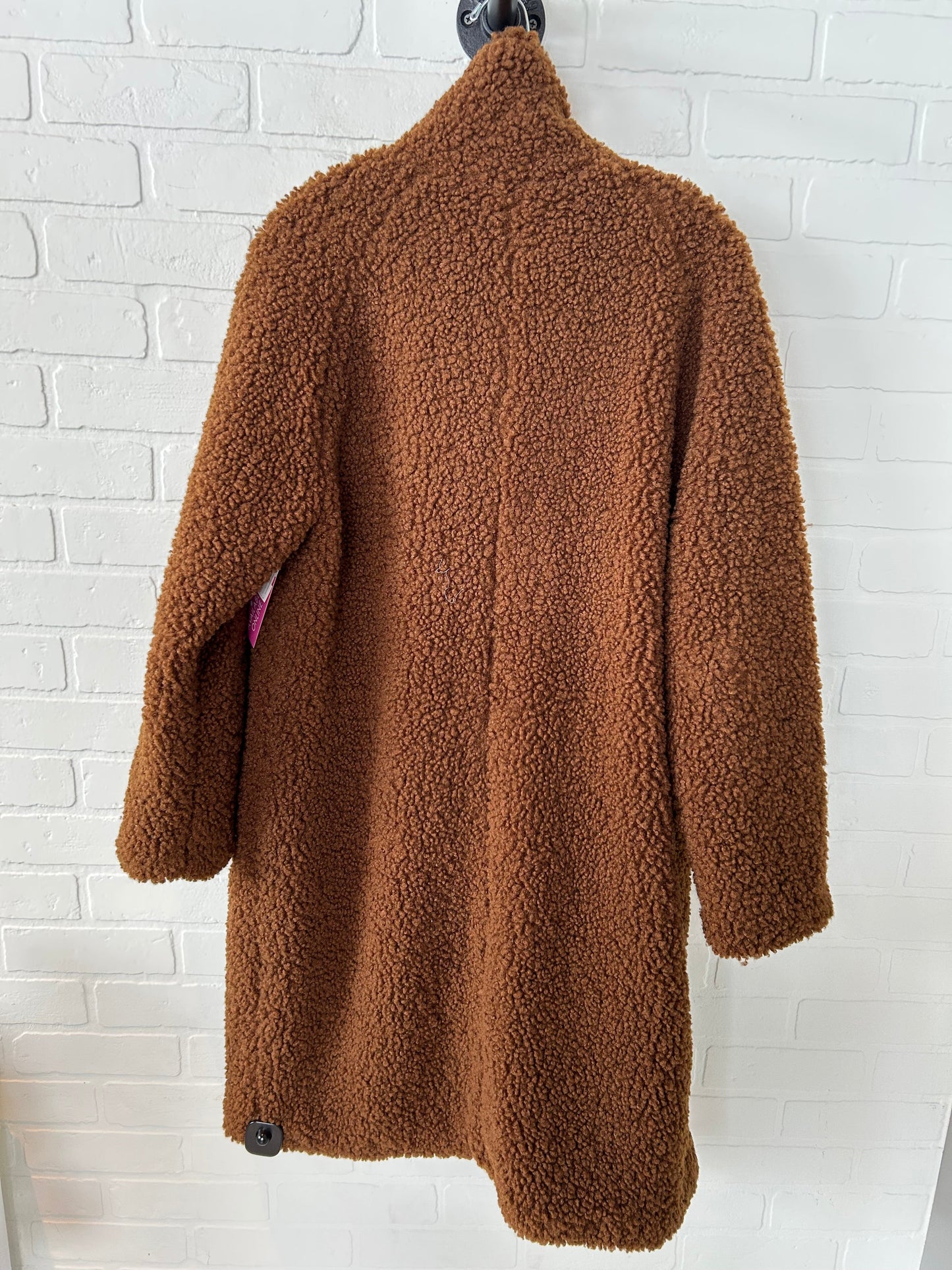 Coat Faux Fur & Sherpa By Lucky Brand In Brown, Size: L