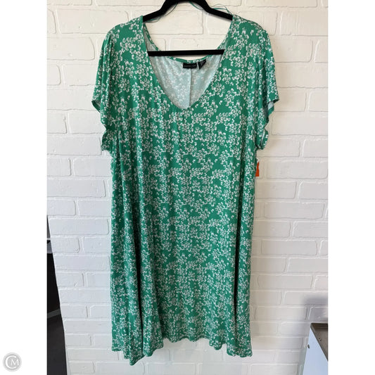 Dress Casual Short By Rachel Zoe In Green & White, Size: 3x