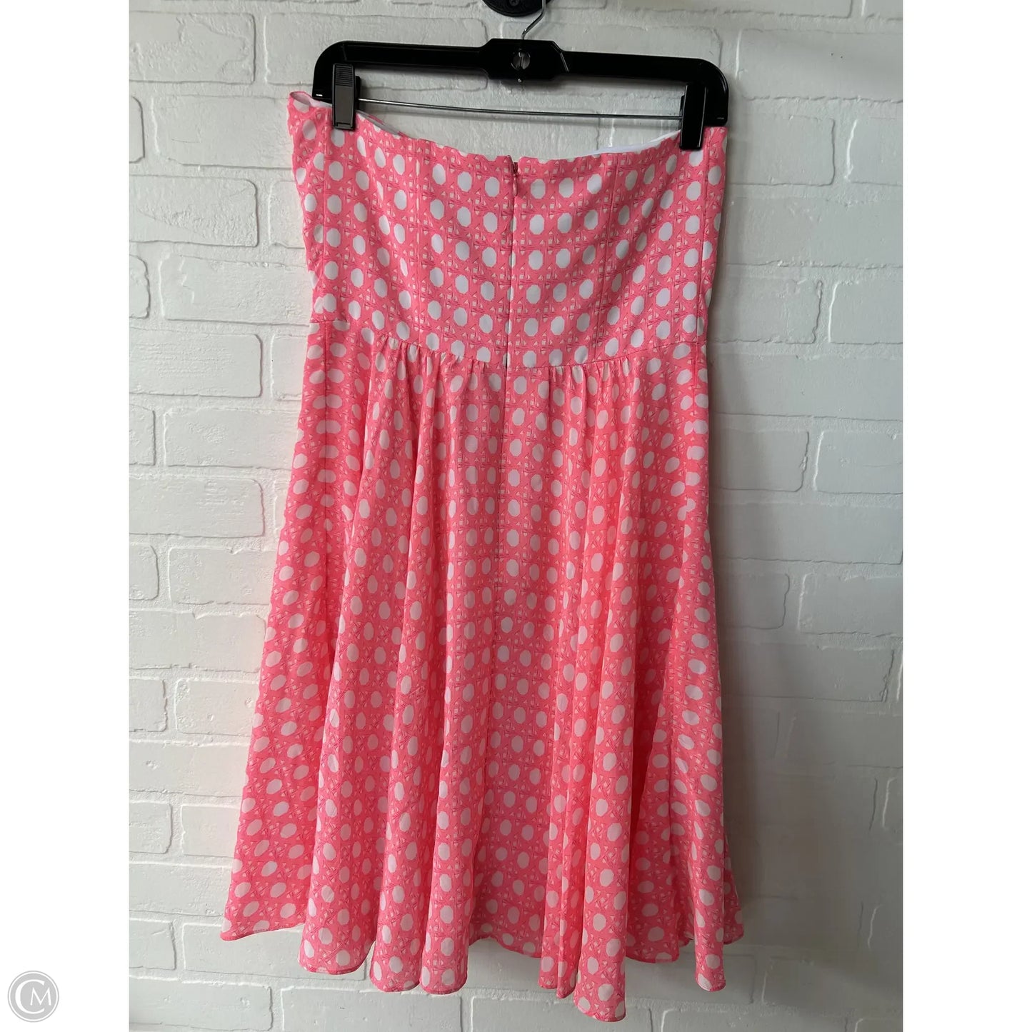 Dress Party Midi By Vineyard Vines In Pink & White, Size: Xs