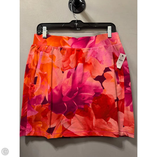 Skort By Talbots In Orange & Pink, Size: 8p